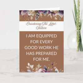 Cartão Affirmation card mental wellness for her - Beige