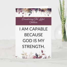Cartão Affirmation card mental wellness for her - Love