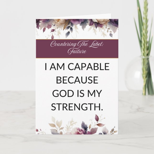 Cartão Affirmation card mental wellness for her - Love (Frente)