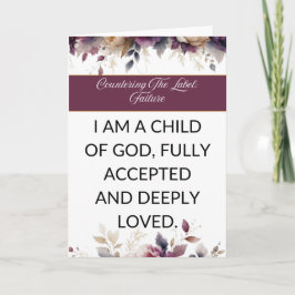 Cartão Affirmation card mental wellness for her: Purple