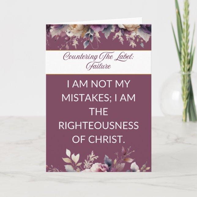 Cartão Affirmation card mental wellness for her - Violet (Frente)