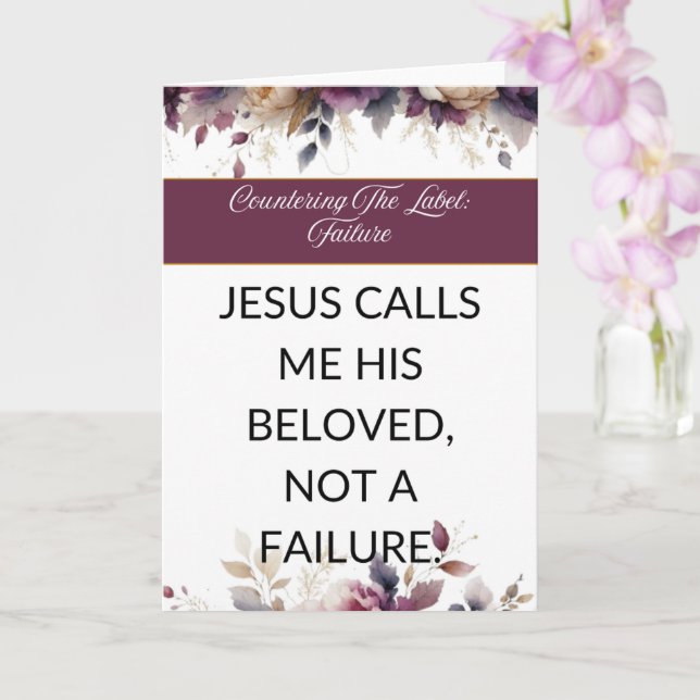 Cartão Affirmation card mental wellness for her - White  (Orquídea)