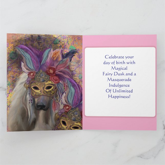 CARTÃO AFGHAN HOUND (Interior)