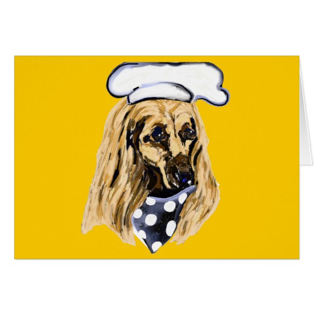 CARTÃO AFGHAN HOUND (Frente Horizontal)