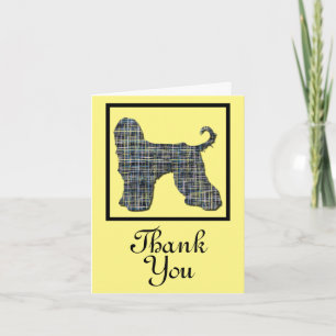 Cartão Afghan Hound Dog Obrigado