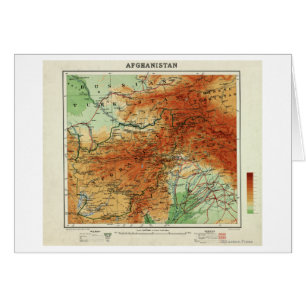 Cartão AfghanistanPanoramic MapAfghanistan
