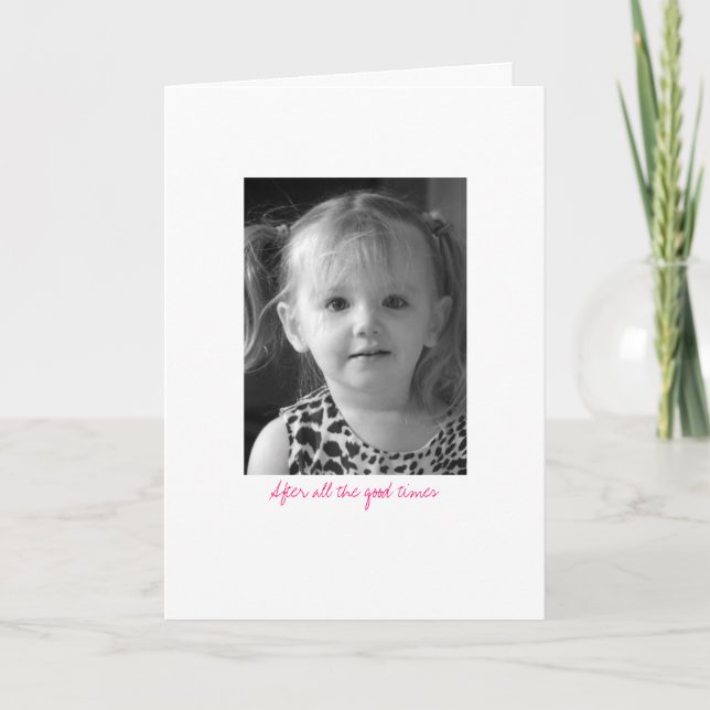 Cartão Afinal os bons tempos - eu fingirei… (Frente)