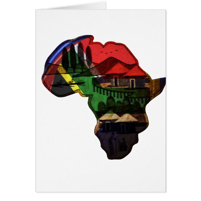 Cartão África Adorável cores tradicionais (Frente)