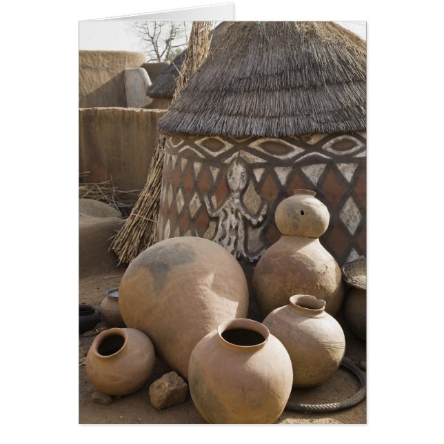 Cartão África, África Ocidental, Gana, Sirigu. artesanato (Frente)