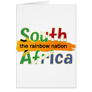 Cartão África do Sul: a nação do arco-íris