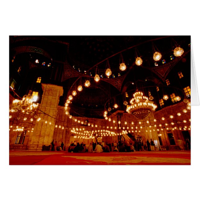 Cartão África, Egito, Cairo, Mesquita de Muhammad Ali, A (Frente Horizontal)