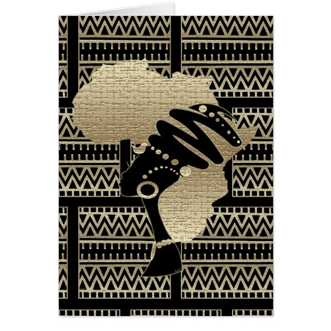 Cartão África em Ouro – Patrimônio Afrocentrado (Frente)