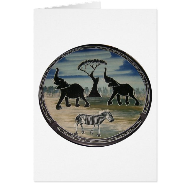 Cartão África Quênia Lindo e Legítima Vida Selvagem (Frente)