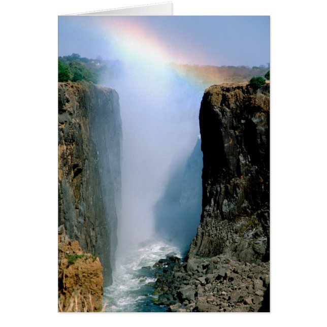 Cartão África, Zâmbia, Parque Nacional Victoria Falls. (Frente)