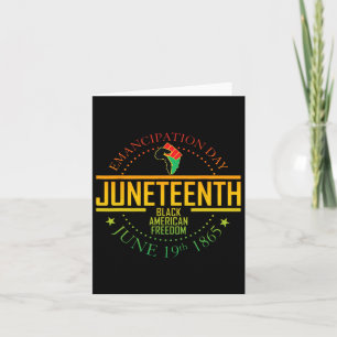 Cartão African American Freedom Black History Junho 19