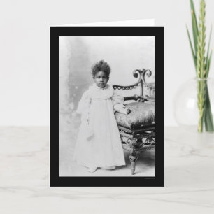 Cartão African American Girl 1900