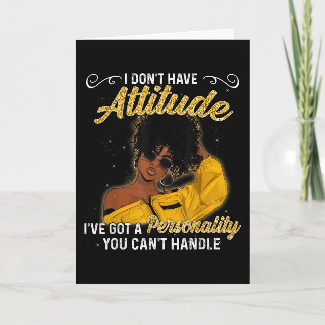 Cartão African American Melanin Queen Black Girl Magic Af (Frente)