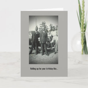 Cartão African American Vintage Photo Birthday Card