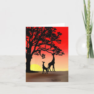 Cartão African Sunset Note Card