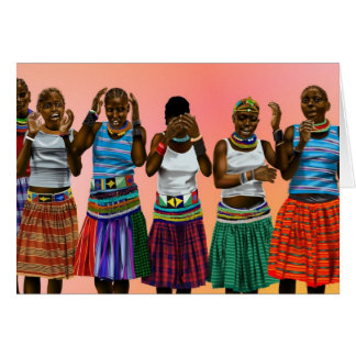 Cartão Africano tradicional que canta