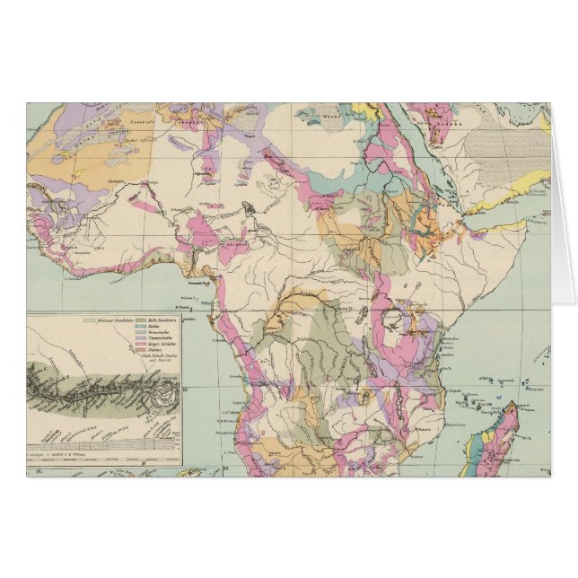Cartão Afrika - Mapa Atlas da África (Frente Horizontal)