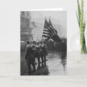 Cartão Afro-americano da infantaria dos soldados do