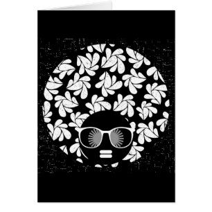 Cartão Afro Diva Preto e Branco