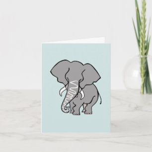 Cartão Afro-ELEFANTE - Animal Safari - Aqua