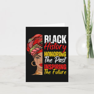 Cartão Afro Girl Honrando O Futuro Inspirador Do Seu