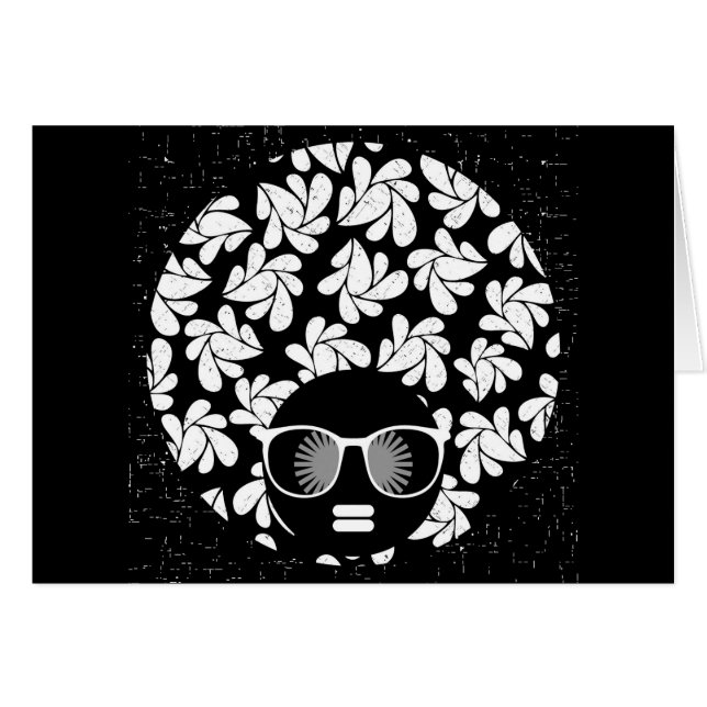Cartão Afro Love Black & White (Frente Horizontal)