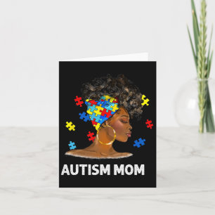 Cartão Afro-negro Autismo Mãe Afro Autismo Awaren