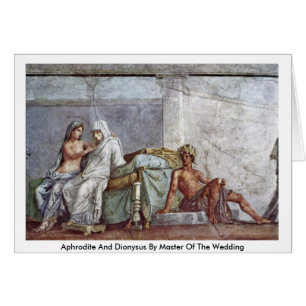 Cartão Afrodite e Dionysus pelo mestre do casamento