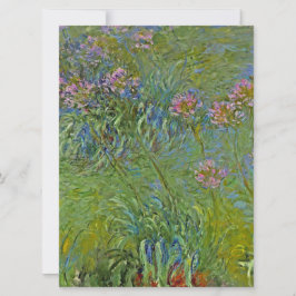 Cartão Agapanthus Flowers (por Claude Monet)