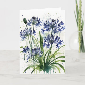 Cartão Agapanthus - Watercolor flowers iPad mini cover