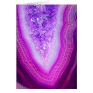 Cartão Ágata màgica roxa Druzy