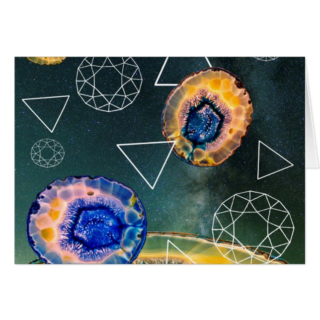 Cartão Agate de espaço (Frente Horizontal)