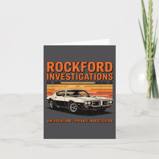 Cartão Agência de Detetives Rockford - Rockford Files  (Frente)