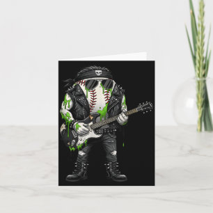 Cartão Agência Não Governamental Rocker Beisebol Es Horro