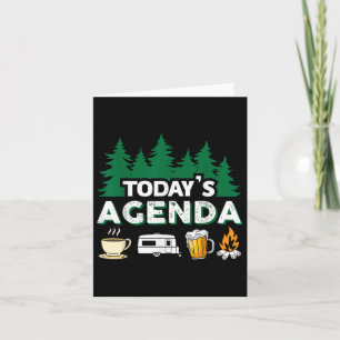 Cartão Agenda de hoje _ Café Camping Beer Campfire _ Cam