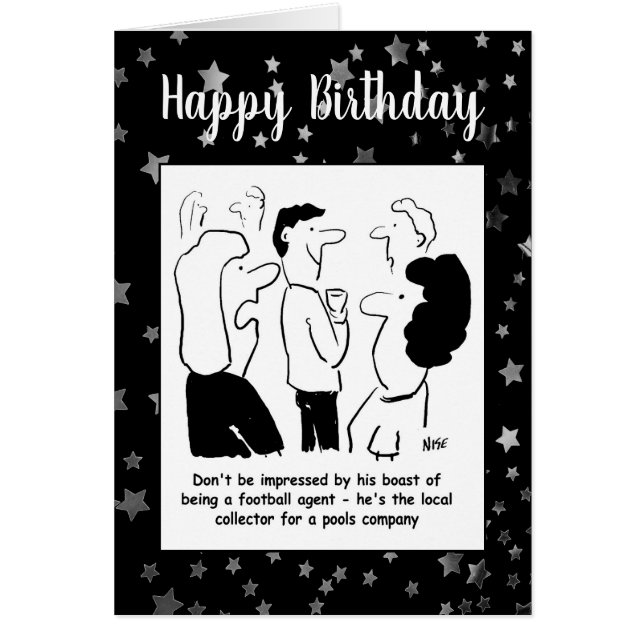 Cartão Agente de futebol coleta cupom de Piscinas de fute (Frente)