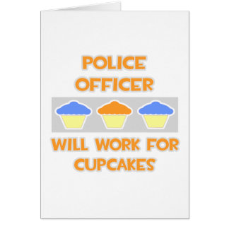 Cartão Agente de Polícia ... Trabalhará Para Cupcakes