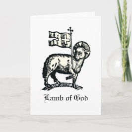 Cartão Agnus Dei O Cordeiro Pascal de Deus Arte Fina