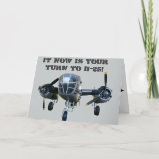 Cartão Agora é sua vez de B-25!