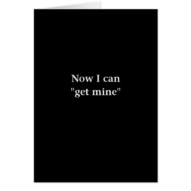 Cartão Agora eu posso obter meus (Frente)