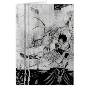 Cartão Agora o rei Arthur viu o animal Questing