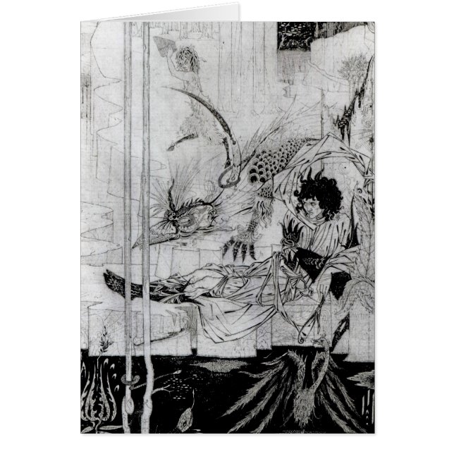 Cartão Agora o rei Arthur viu o animal Questing (Frente)