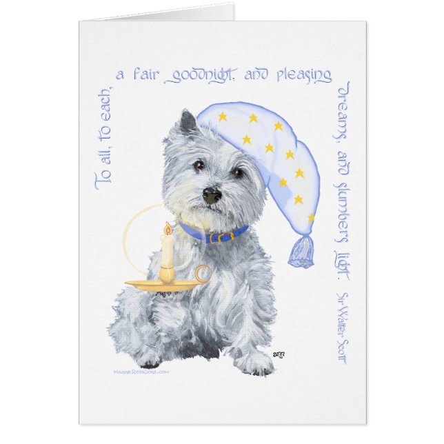 Cartão Agradável Dreams Westie (Frente)