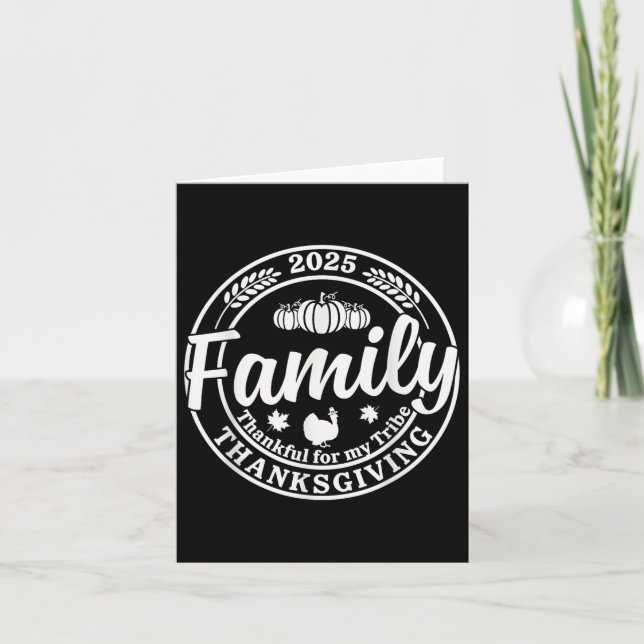 Cartão Agradecido pela minha tribo peru 2025 Dia de Ação  (Frente)