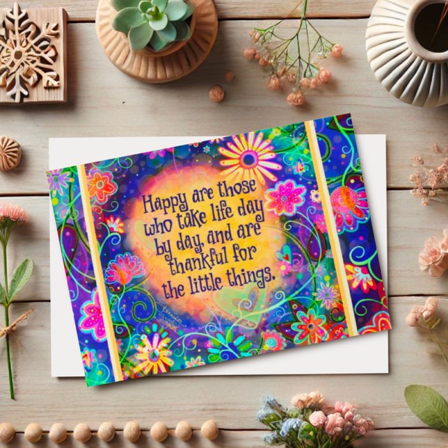 Cartão Agradecido pelas Pequenas Coisas (Criador carregado)