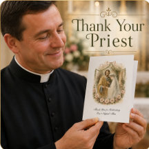 Agradecimento de Casamento Católico para o Padre